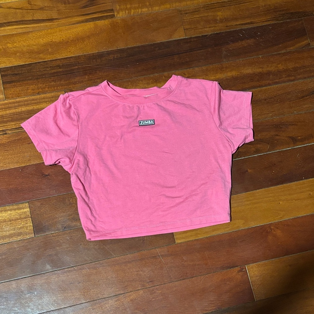 Zumba Pink cropped tee